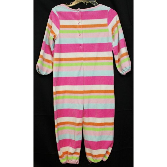 2008 Gymboree Sweet Tooth Sleeper sz 18-24 Months NWT Velour Bow Colorful Stripe - Picture 5 of 8